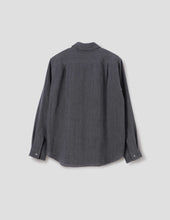 Basic Shirt Yarn Dye Linen Shirting Asphalt