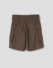 Mhl Cargo Pocket Shorts Cotton Nylon Poplin Earth