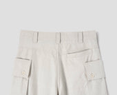 Mhl Cargo Pocket Trousers Irregular Cotton Drill Chalk
