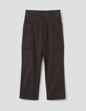 Mhl Cargo Pocket Trousers Irregular Cotton Drill Mahogany