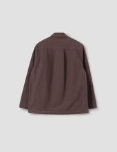 Mhl Long Sleeve Half Zip Pull On Shirt Cotton Canvas Shirting Earth