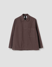 Mhl Long Sleeve Half Zip Pull On Shirt Cotton Canvas Shirting Earth