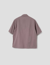 Mhl Offset Placket Polo Washed Cotton Poplin Mineral Pink