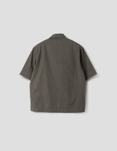Mhl Offset Placket Polo Washed Cotton Poplin Mole