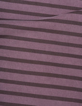 Mhl Overdye Stripe T Shirt Lightweight Dry Jersey Berry Mahogany