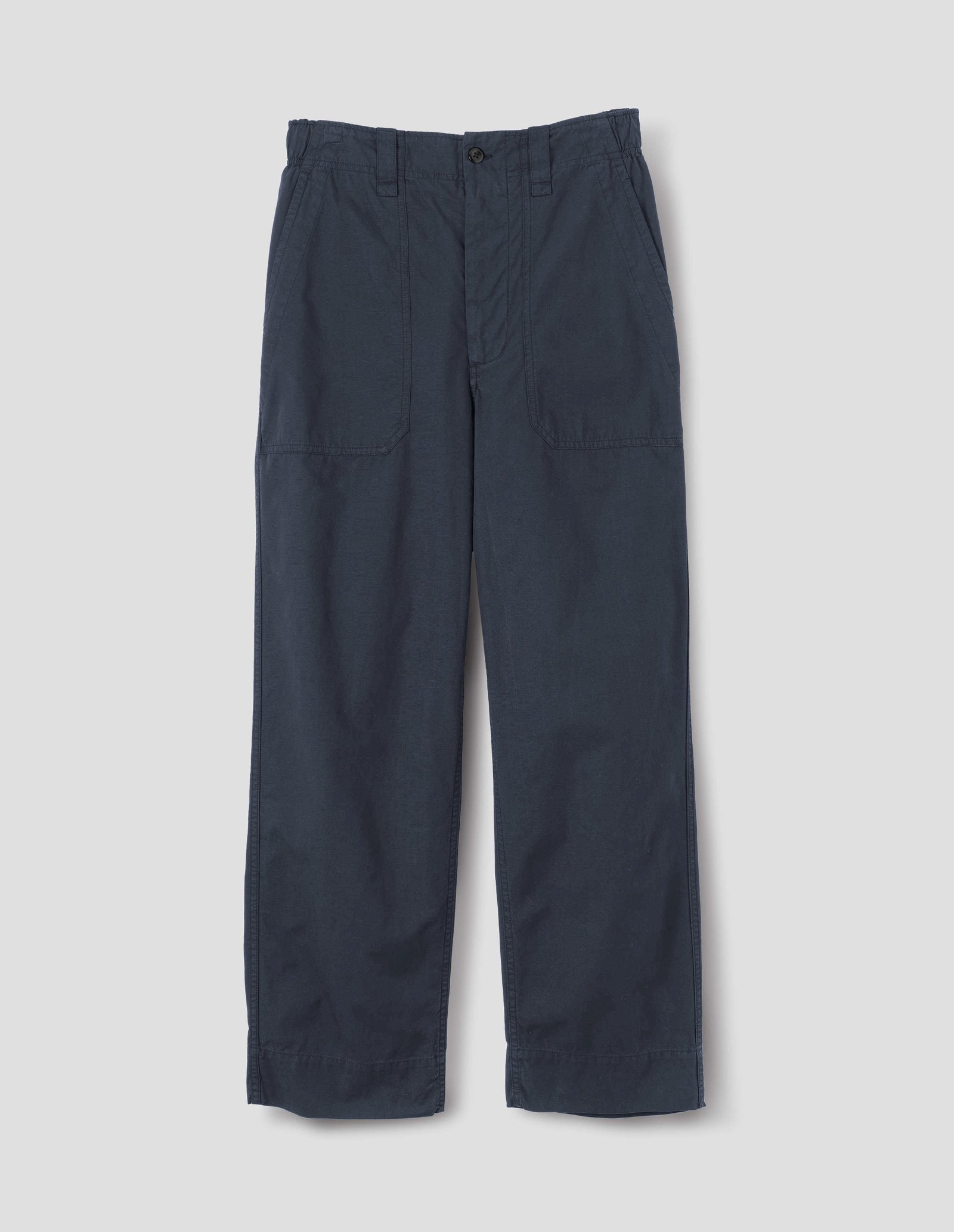 Mhl Patch Pocket Utility Trousers Coarse Yarn Cotton Ink