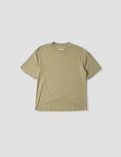 Mhl Simple T Shirt Organic Cotton Linen Jersey Pale Green