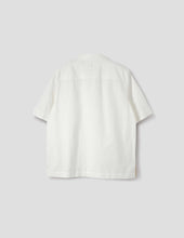 Mhl S S Pj Shirt Cotton Linen Poplin Chalk