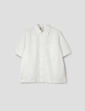Mhl S S Pj Shirt Cotton Linen Poplin Chalk