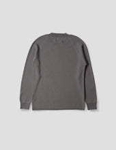 Mhl Wide Neck Sweatshirt Fine Merino Wool Concrete
