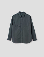 Odd Pocket Shirt Double Twist Cotton Poplin Dark