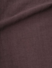 Revere Collar Shirt Soft Linen Poplin Mahogany