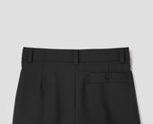 Stitch Pleat Trousers Double Twisted Wool