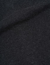 Zip Collar Cardigan Irregular Spun Wool Asphalt