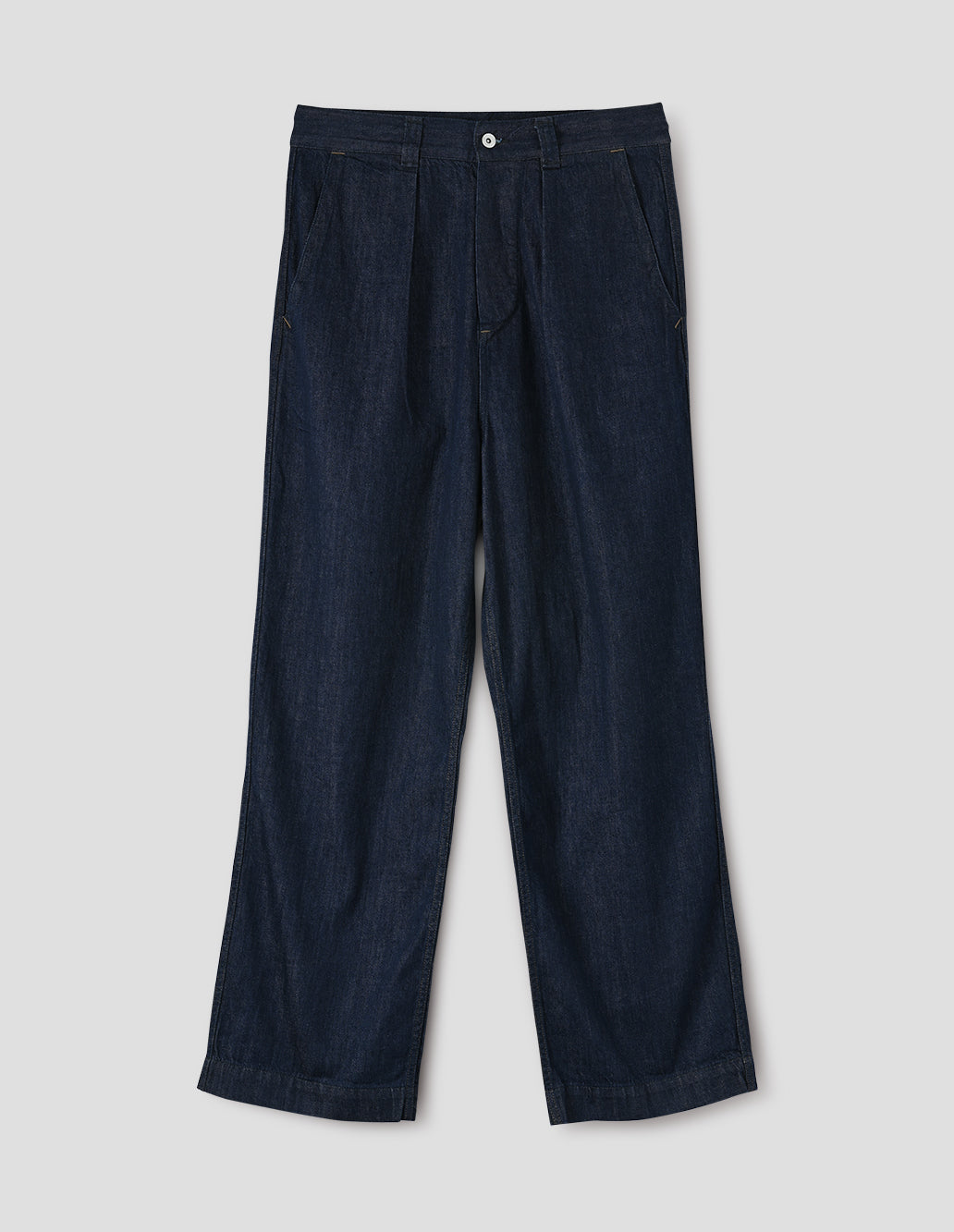 Mhl Denim Straight Leg Trousers Light Denim Twill