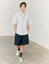 Relaxed Shorts Dry Linen Plainweave Ink