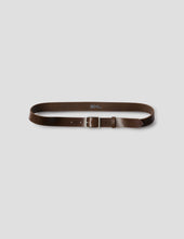 MHL. KEEPER BUCKLE BELT | LEATHER | DARK BROWN