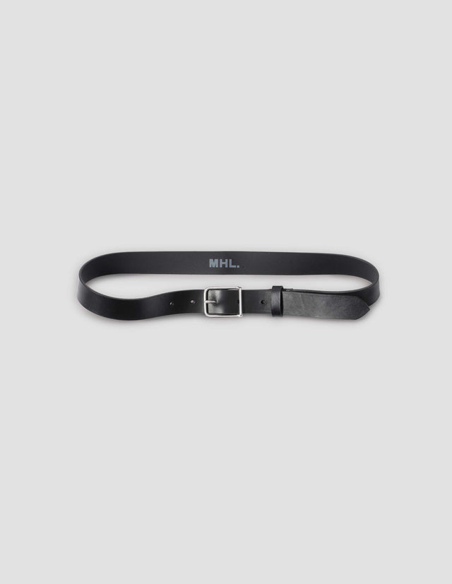 MHL. KEEPER BUCKLE BELT | LEATHER | BLACK