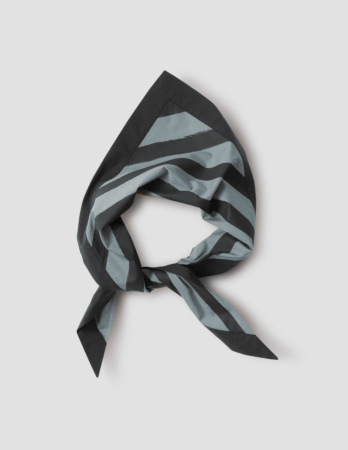 Mhl Printed Woven Scout Scarf Compact Cotton Poplin Fog