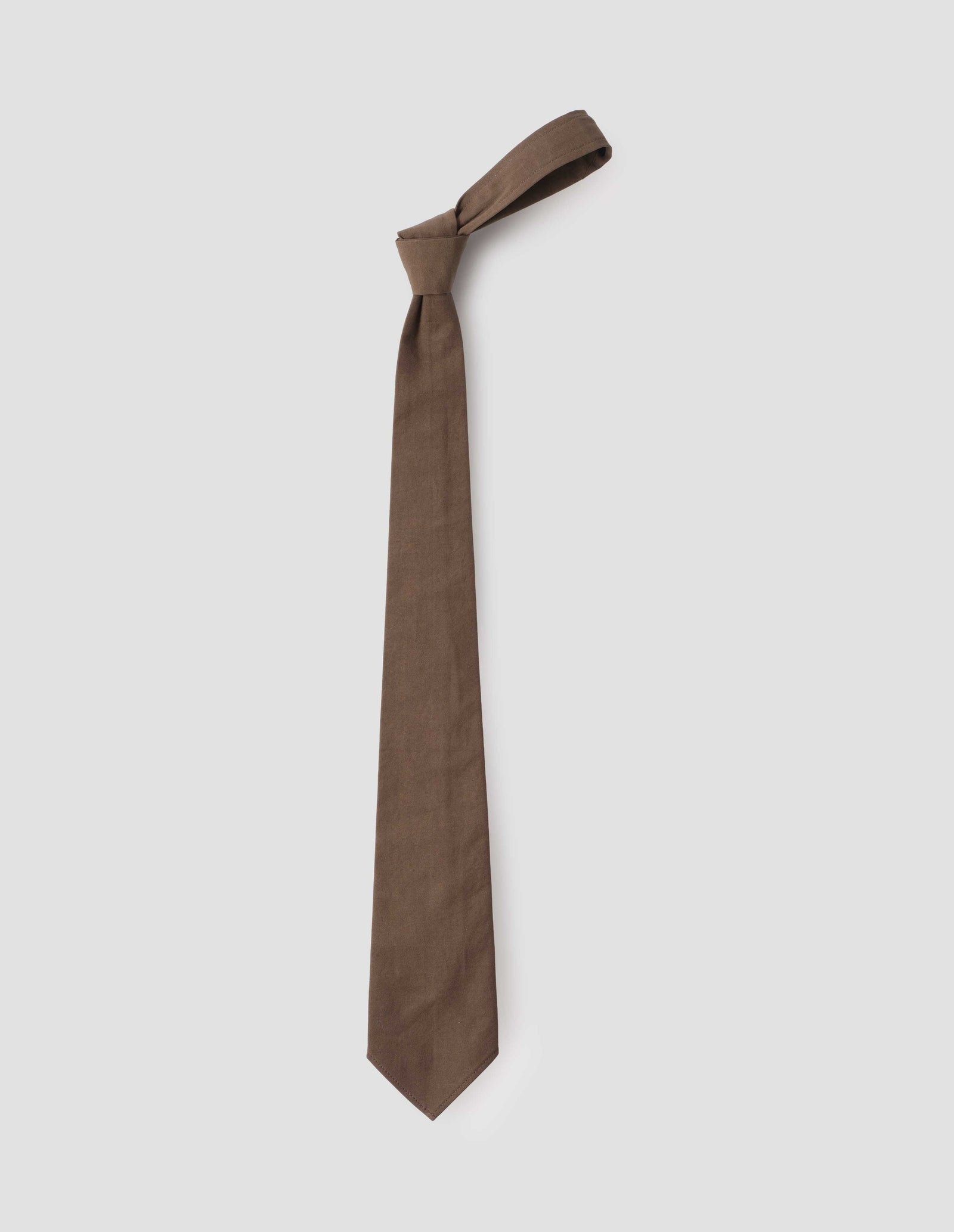 Mhl Tie Sanded Cotton Poplin Umber