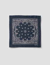 PAISLEY BANDANA | SILK TWILL | NAVY / STONE