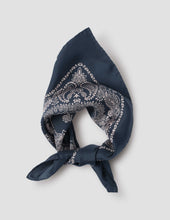 Paisley Bandana Silk Twill Navy