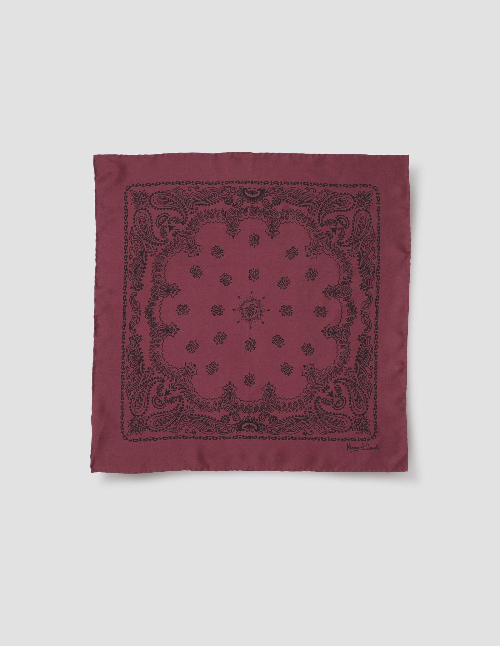 Paisley Bandana Silk Twill Raspberry