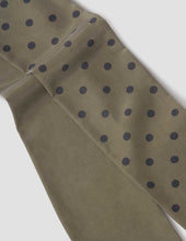 Polka Dot Tie Scarf Silk Dark Stone