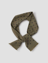 POLKA DOT TIE SCARF | SILK | DARK STONE / BLACK