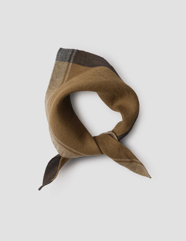 SCOUT SCARF | LINEN | TOBACCO / BLACK