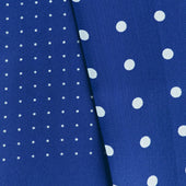 Marine Blue White Spot Silk Tubular Scarf