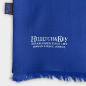 Marine Blue White Spot Silk Tubular Scarf