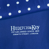Marine Blue White Spot Silk Tubular Scarf
