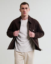Mason Dark Brown Peached Canvas Work Jacket
