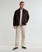Mason Dark Brown Peached Canvas Work Jacket