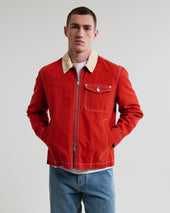 Mason Red Peached Canvas Work Jacket