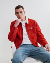 Mason Red Peached Canvas Work Jacket
