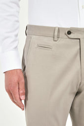 Mastic Cotton And Cashmere Garda Trousers Made In Italy