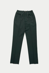 Wool Stretch Easy Pants Dark Green