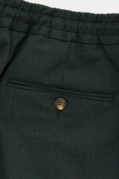 Wool Stretch Easy Pants Dark Green
