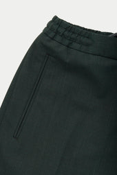 Wool Stretch Easy Pants Dark Green