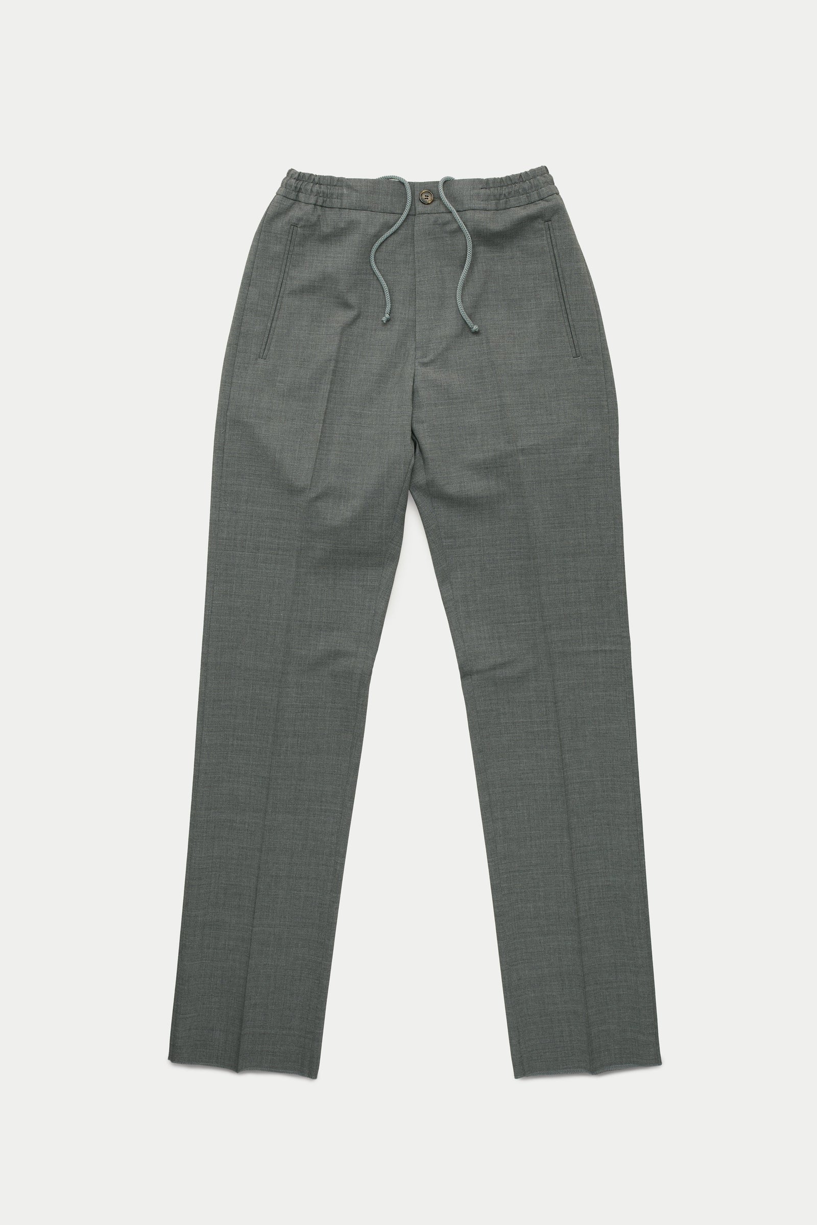 Wool Stretch Easy Pants Grey