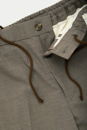 Wool Stretch Easy Pants Mocha