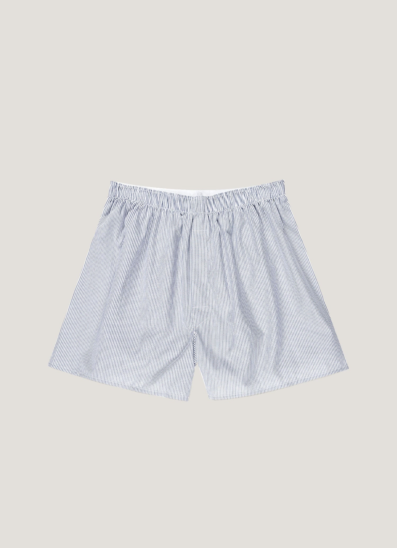 Men S Classic Boxer Short In Navy Pinstripe