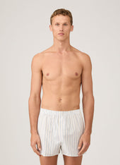 Men's Classic Boxer Short in White/Blue/Yellow