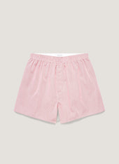 Men's Classic Boxer Short in Red Micro Gingham