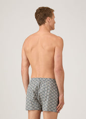 Men's Classic Boxer Short in Liberty Fabric in Navy/White Macsen