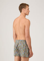 Men's Classic Boxer Short in Liberty Fabric in Navy Floral Tropics