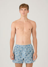 Men's Classic Boxer Short in Liberty Fabric in Stone Blue Floral