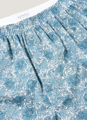 Men's Classic Boxer Short in Liberty Fabric in Stone Blue Floral